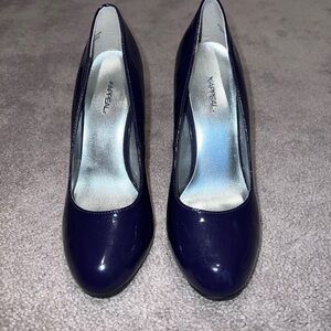 Xappeal Women's Glossy Dark Blue Heels